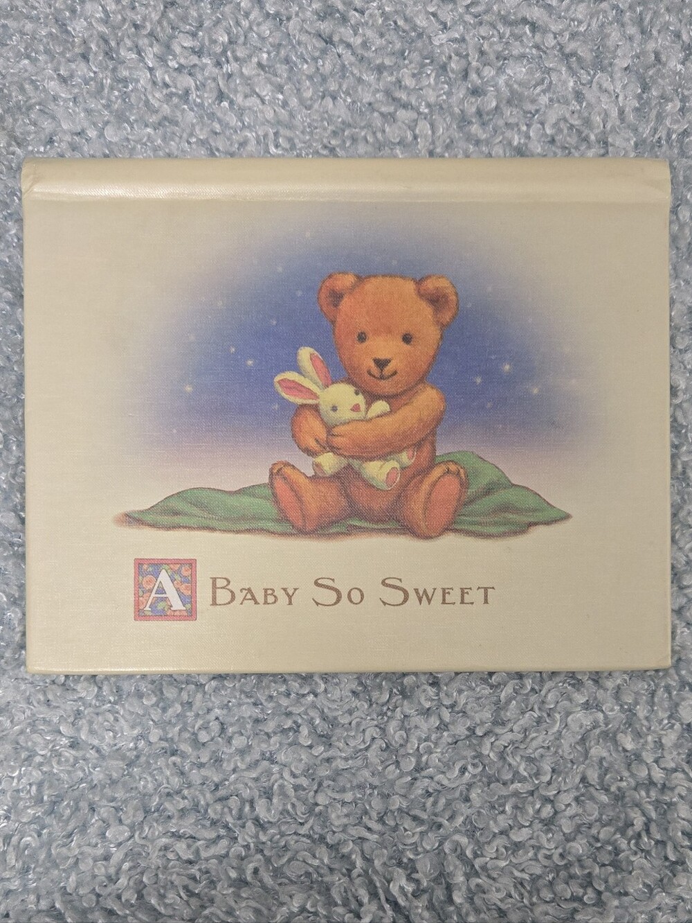 Vintage Hallmark Snapshot Photo Book A Baby So Sweet Teddy Bear 6 3/4" x 5 1/2"